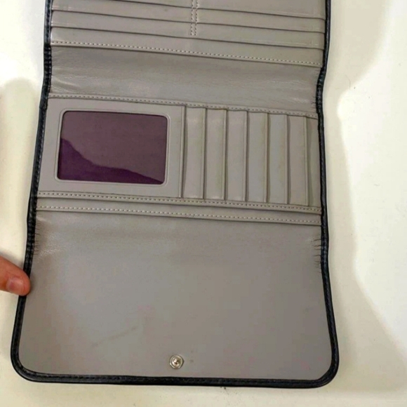 Coach Classic Gray Signature C Card Holder Wallet Snap Closure - Picture 6 of 9